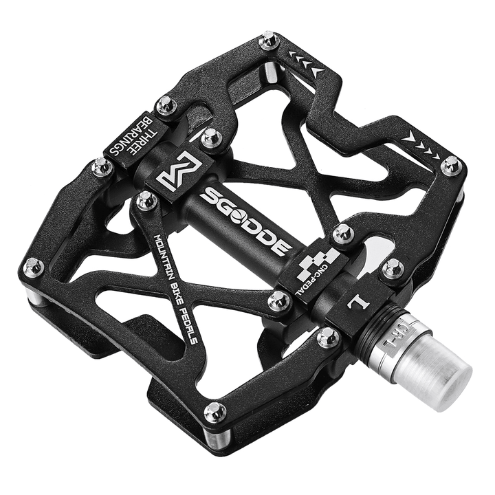 SGODDE 1 Pair Bike Pedals Aluminum Alloy Cycling Bicycle Platform Anti-Slip Bicycle Pedal