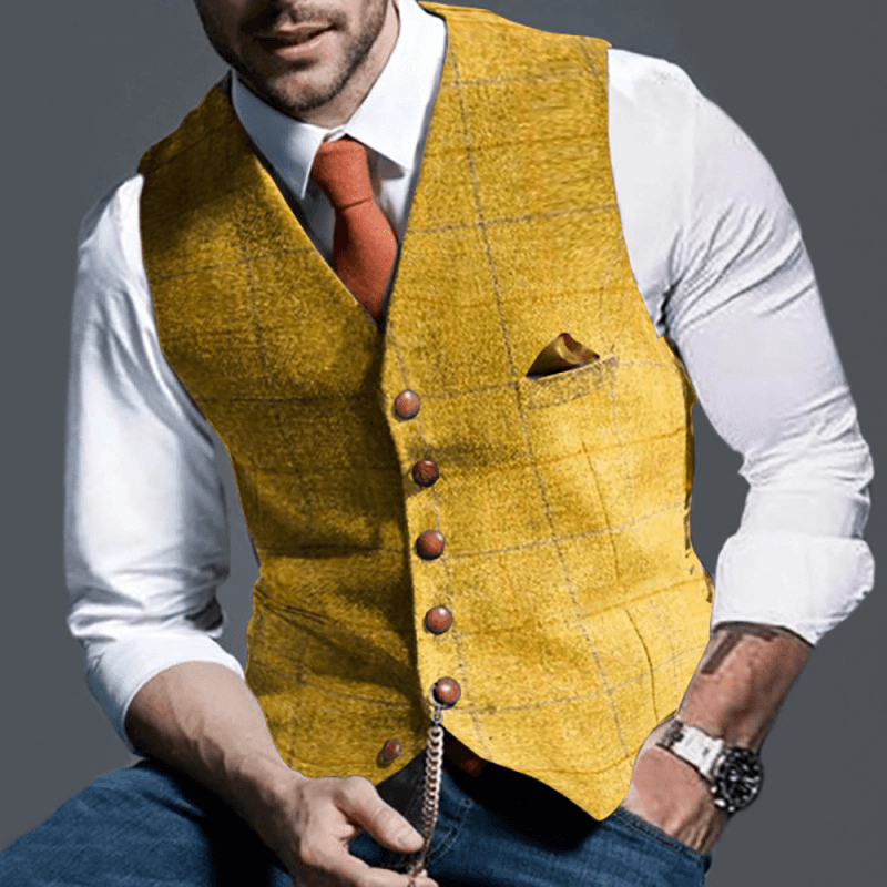 European and American Fashion Check Vest: A Stylish and Trendy Addition to Your Wardrobe