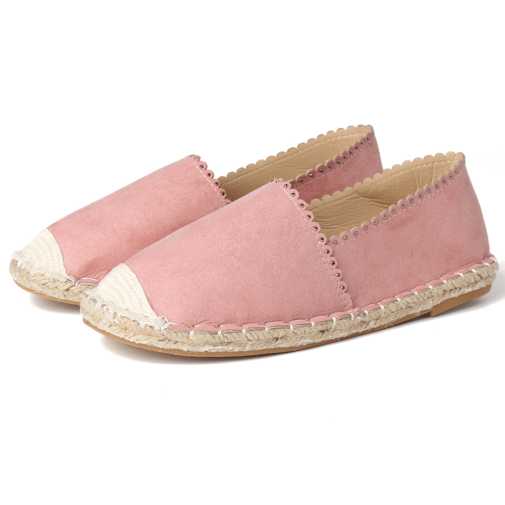 Women Casual Comfy Breathable Espadrille Flat Slip on Flats