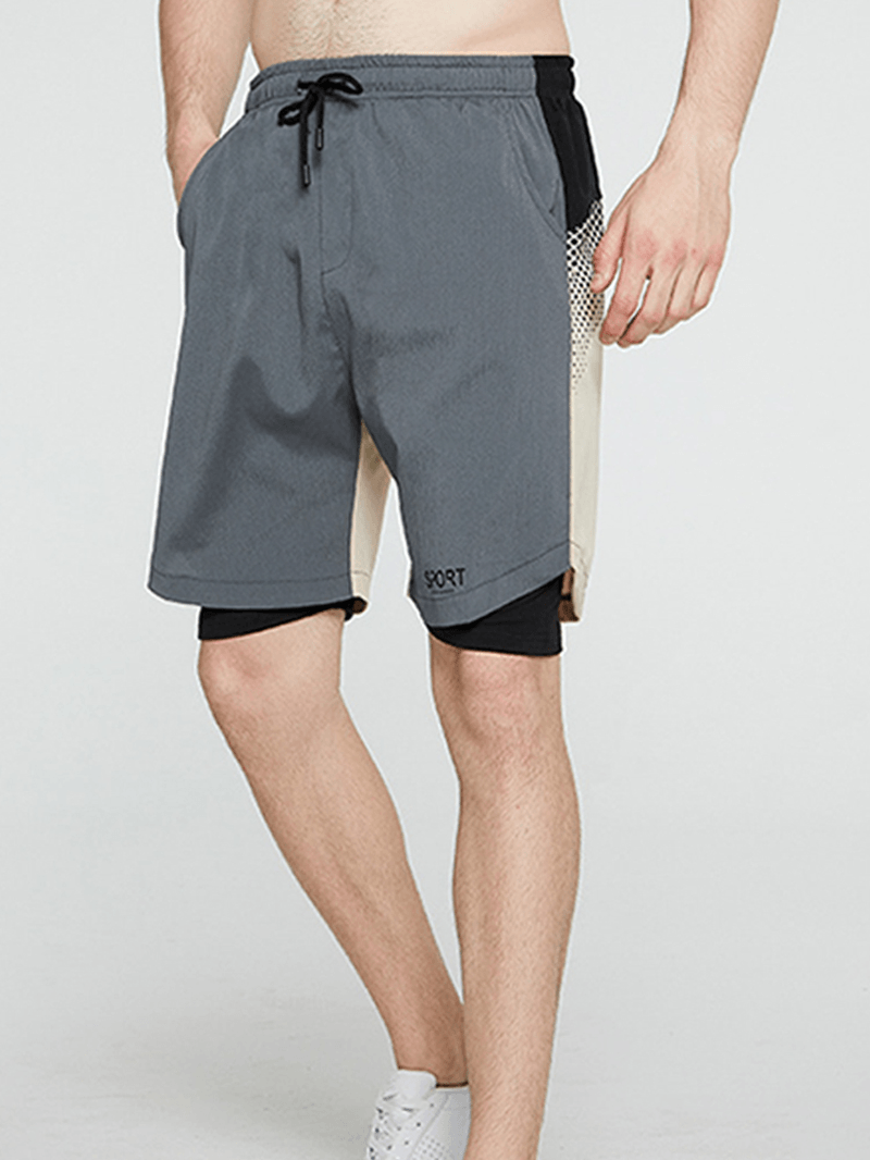 Mens Casual Breathable Drawstring Loose Fit Comfy Home Shorts