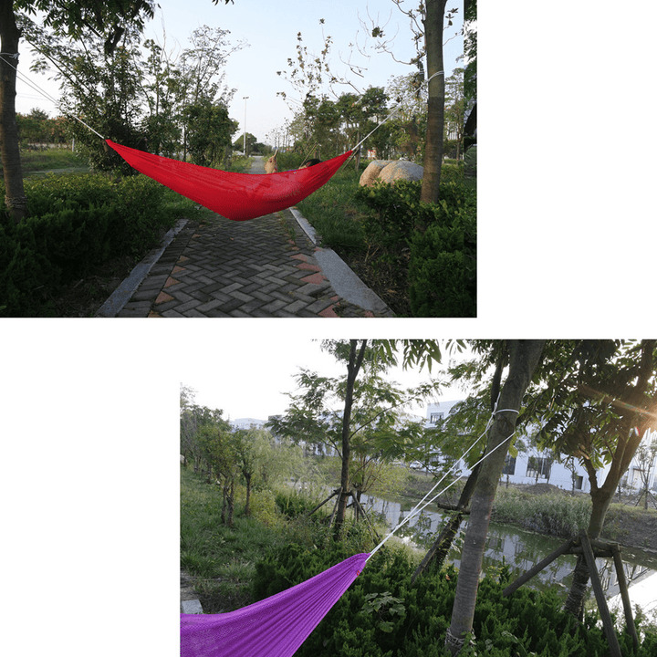 Hammock Portable Outdoor Garden Hang Travel Camping Swing Canvas Stripe Home