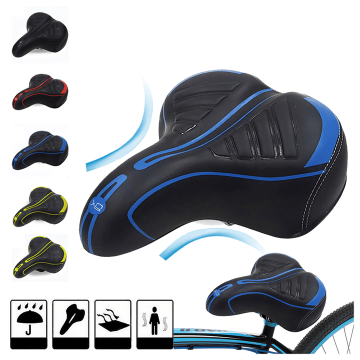 Extra Wide Soft Bike Saddle Universal Comfy Bike Seat Bicycle Cushioned Padded Cycling Accessories