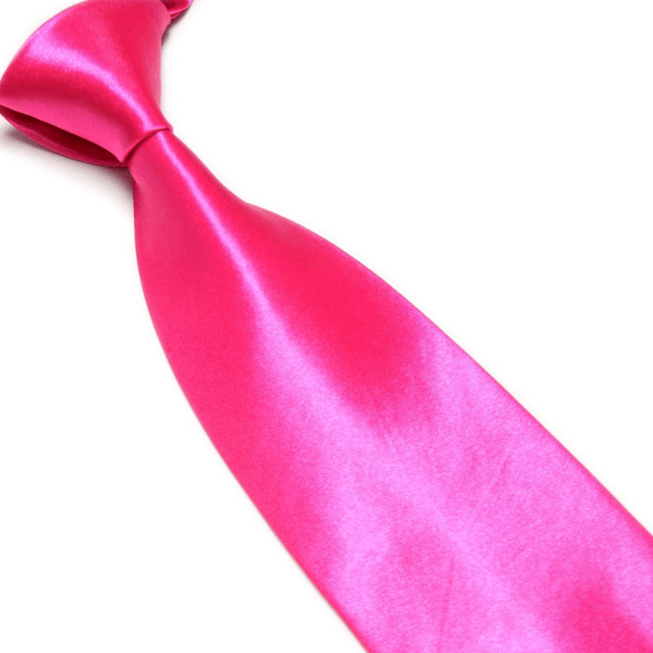 Men'S Imitation Silk Solid Color Wide Tie Knot Wedding Banquet Bright