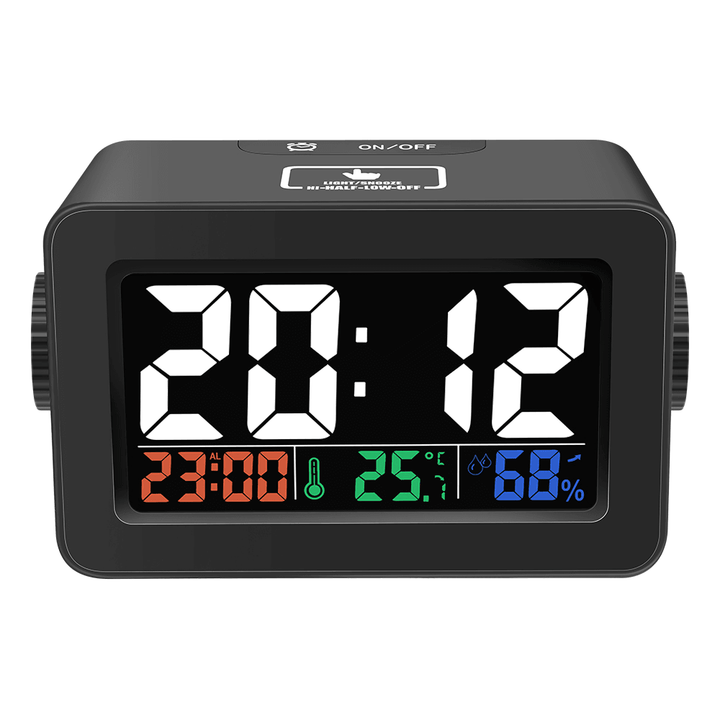 Digoo DG-C1R Brother Double Knob Simplified Alarm Clock Touch Adjust Backlight with Temperature Hu