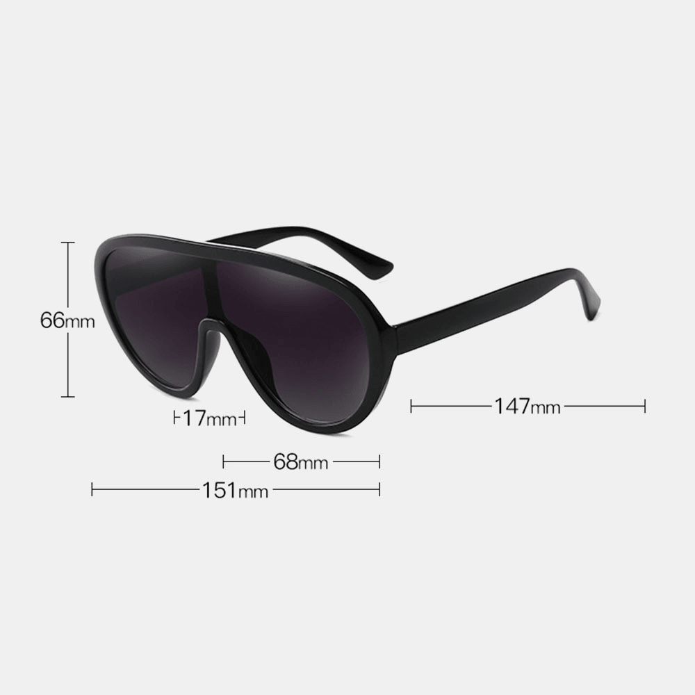 Unisex One-Piece Lens Large Full Frame UV Protection Sunshade Fashion Sunglasses