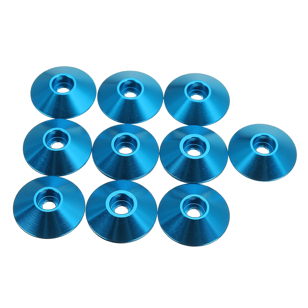 Suleve‚Ñ¢ M3AN10 10Pcs M3 Cap Head Screw Cup Washer Extra Large Gasket Aluminum Alloy Multicolor - MRSLM