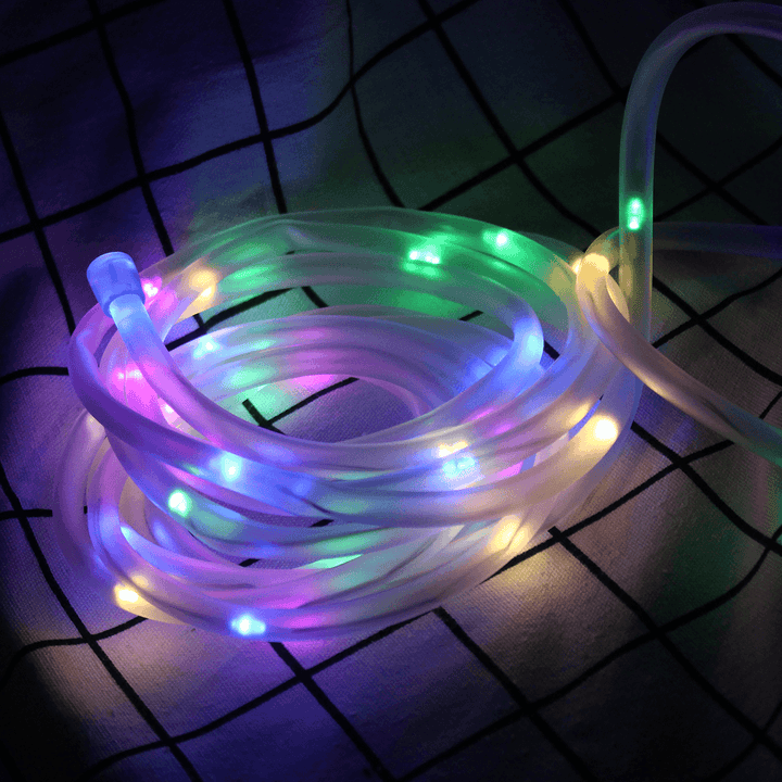 50 Leds Solar Rope Tube Light Led String STRIP Waterproof Outdoor Garden Light