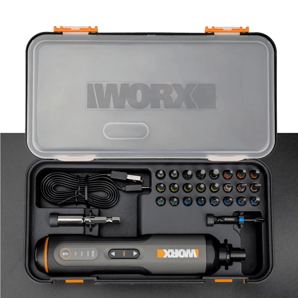 Worx WX240 4V USB Mini Screwdriver Cordless Electric Screwdrivers Hosehold DIY Screw Driver Tool Handle with 26Pcs Bit