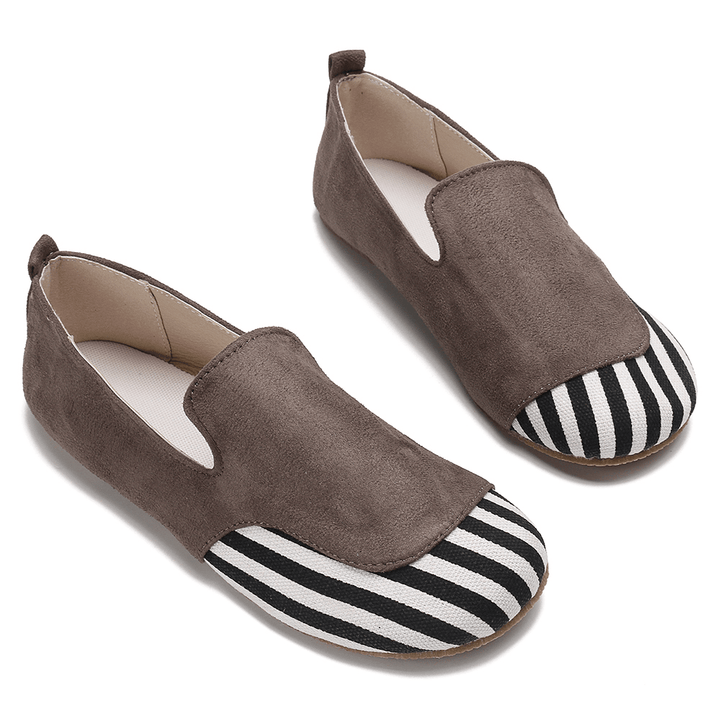 Women Casual Suede Stitching Slip on Flats