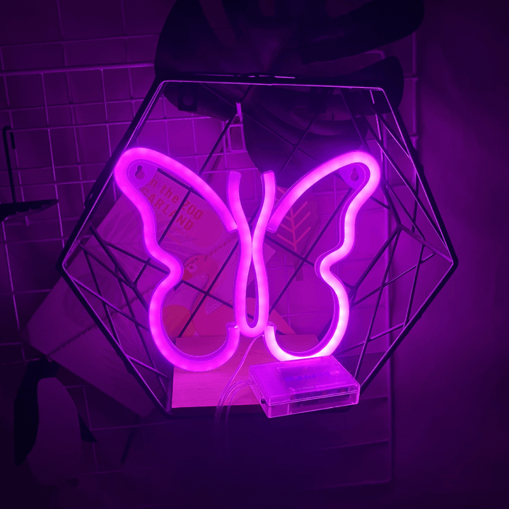 LED Neon Butterfly Interior Decoration Night Light Atmosphere Light