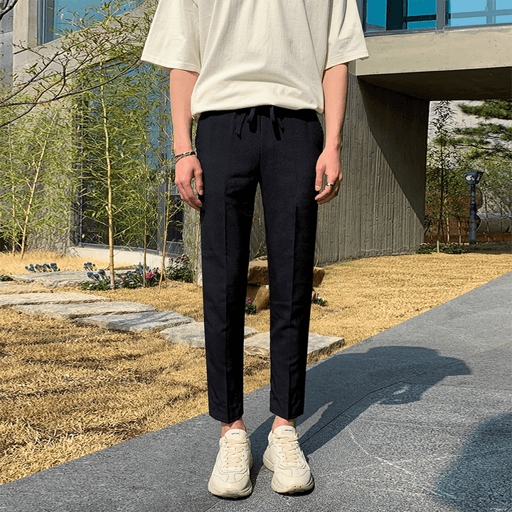 Men'S Ninth Casual Pants Men'S Korean Style Pants