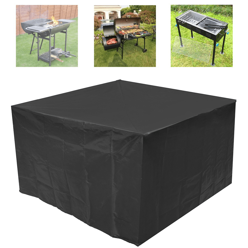 3 Size Black Waterproof BBQ Cover Outdoor Rain UV Proof Canopy Dust Protector BBQ Mat Accessories - MRSLM