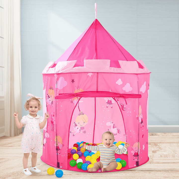 Children'S Tent Kids Play Tent Children Princess Play Tent Castle Foldable Games Playhouse