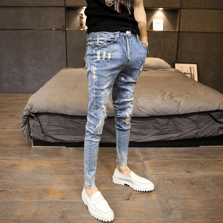 Men'S Fashion Trend Jeans Nine Points