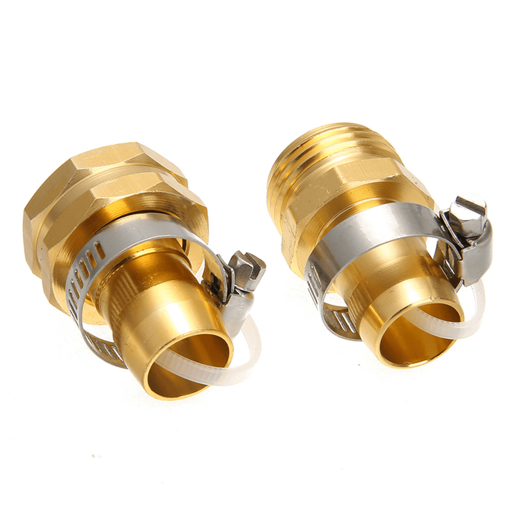 3/4 Male Female Connector Set Garden Hose Repair Mender Kit Hose Connectors Water Hose Pipe Fittings Copper Joint