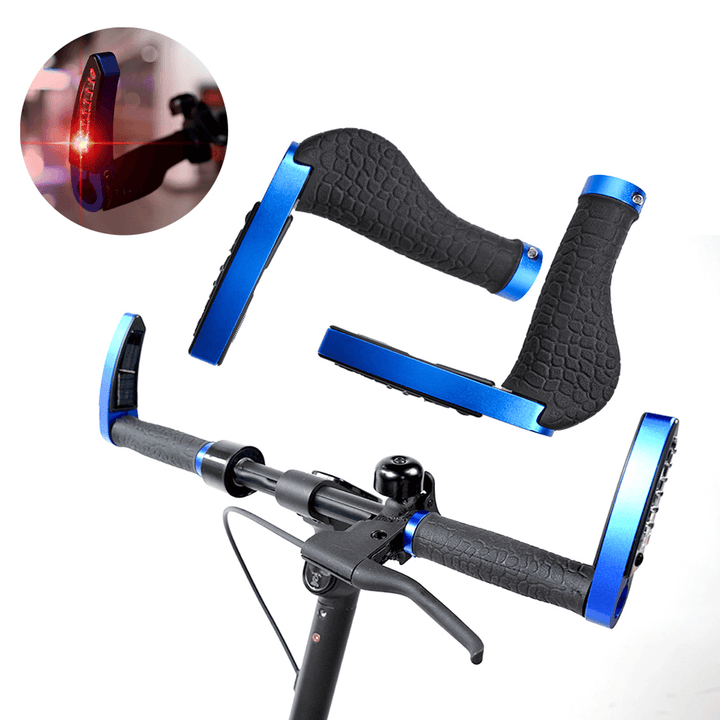 BIKIGHT Scooter Handlebar with Turn Signal Light Non-Slip Adjustable Handle Grip 2 Modes Usn/Solar Rechargeable Safe Indicators for M365 / Pro Ninebot Scooter