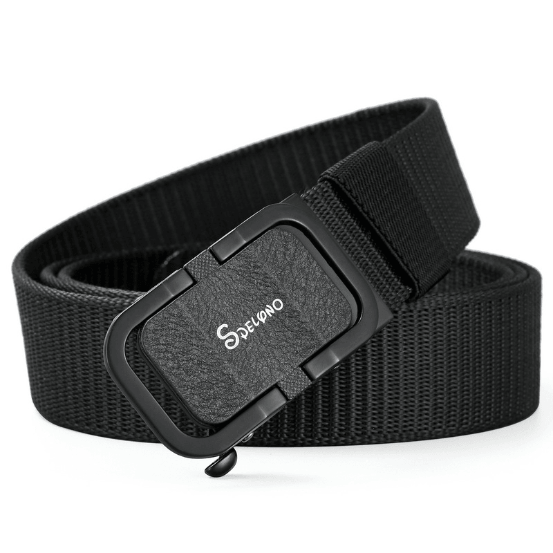 Toothless Automatic Buckle Belt Nylon Canvas Belt Outdoor Casual Pants Belt