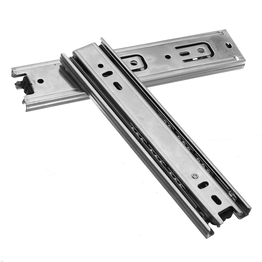 2Pcs Wide Ball Bearing Slide Rail Cabinet Drawer Runners Slider Long 200Mm