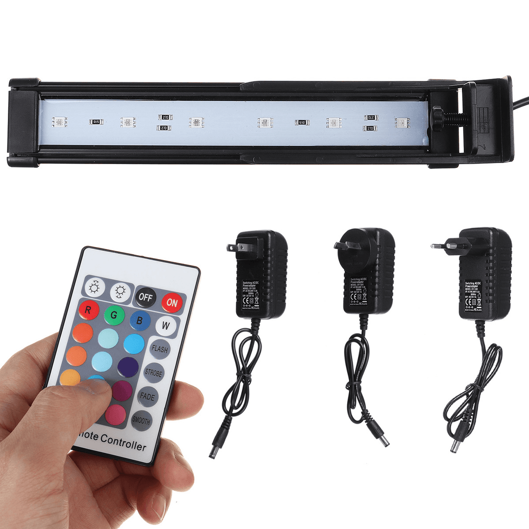 22CM Aquarium Cover Lighting Color Change Remote Control Dimmable RGBW LED Light Suitable for Aquarium/Fish Tank