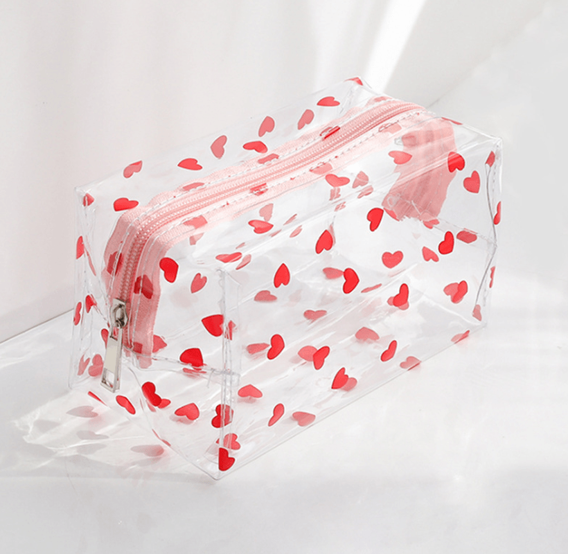 Japanese Cute Transparent Cosmetic Bag Large Capacity Portable New Super Fire Wash Storage Bag Korea Ins Wind