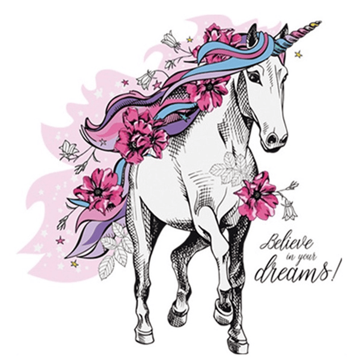 Magical Running Horse Removable PVC Wall Sticker Background Kids Bedroom Decals