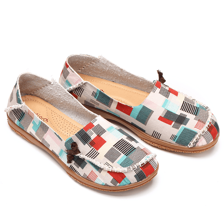 Women Colorful Pattern Exclusively Sold Slip Resistant Flats