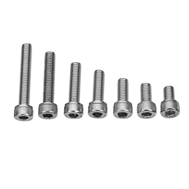 Suleve‚Ñ¢ M5SH4 50Pcs M5 Stainless Steel Hex Socket Cap Head Screws Bolts 8-30Mm Optional Length