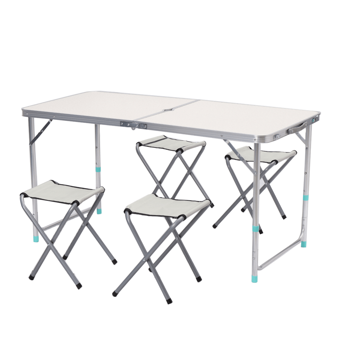 Foldable Chair and Desk Set Portable Aluminum Picnic Table and Chair Outdoor Night Market Stalls Supplies - MRSLM