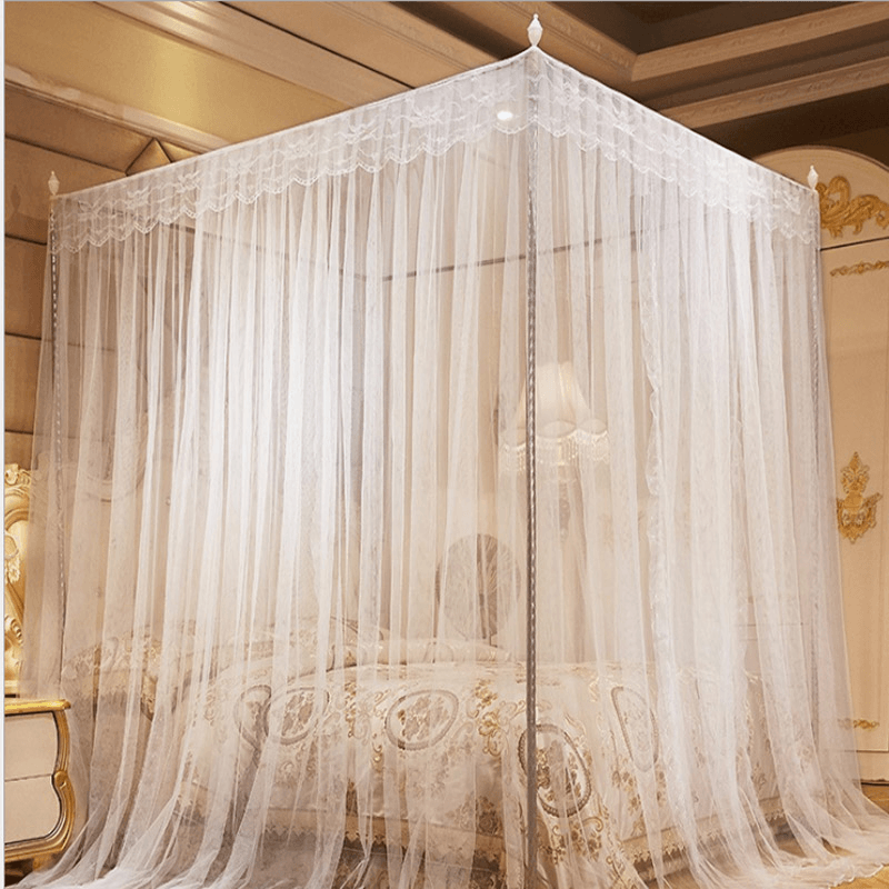 1.8 X 2M Luxury Princess Style Bed Netting Curtain Panel Bedding Canopy Four Corner Mosquito Net - MRSLM