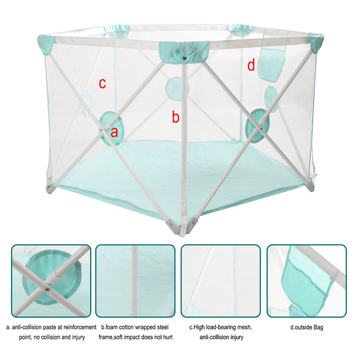 110*72*73 Cm Children Playpen Safety Fence Baby Playpen Fence Safety Barrier for 0-6Y Kids Children Playpen Newborns Game Playpen Tent for Infants Decorations