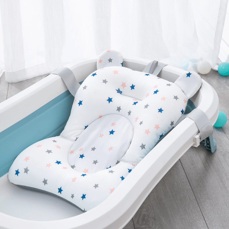 Baby Bath Anti-Slip Tub Pad Air Cushion Floating Soft Seat for Infant Born Anti-Slip Bath Tub Pillow