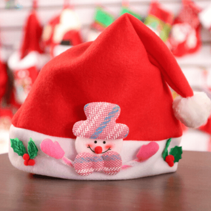 Lovely Children Baby Christmas Santa Claus Hat Santa Claus Elk Snowman Festival Party Xmas Decoration