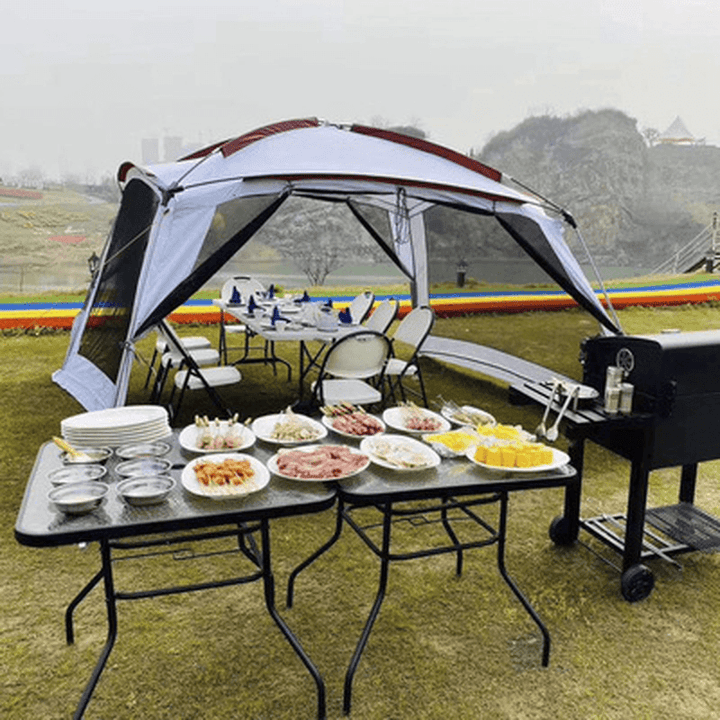 360*360*220Cm Ultralight Large Canopy Windproof Waterproof Sun Shelter Outdoor 6-10 Person - MRSLM