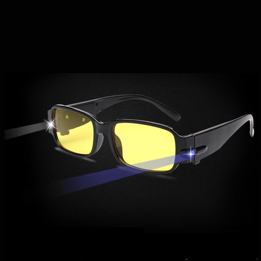 Men Full Frame Multifunction LED Night Vision with Lamp Currency Detector Illumination UV Protection Polarized Sunglasses