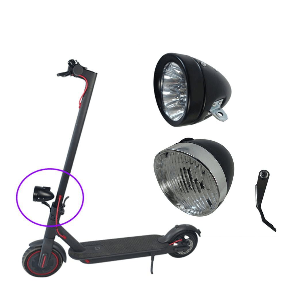 BIKIGHT 3LED Headlights Electric Scooter Spotlight Scooter Accessories for M365 Electric Scooter Ninebot Es1 Es2