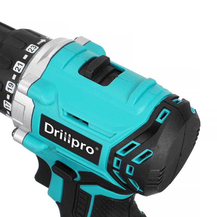 Drillpro 16.8V Brushless Electric Drill Driver Portable Rechargeable Screwdriver Power Tool W/ 1/2 Battery