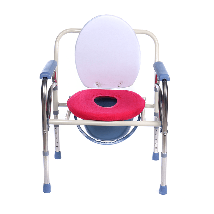 HENGRONG Foldable Commode Chair Elderly Gravida Adjustable Shower Toilet Bedside Potty