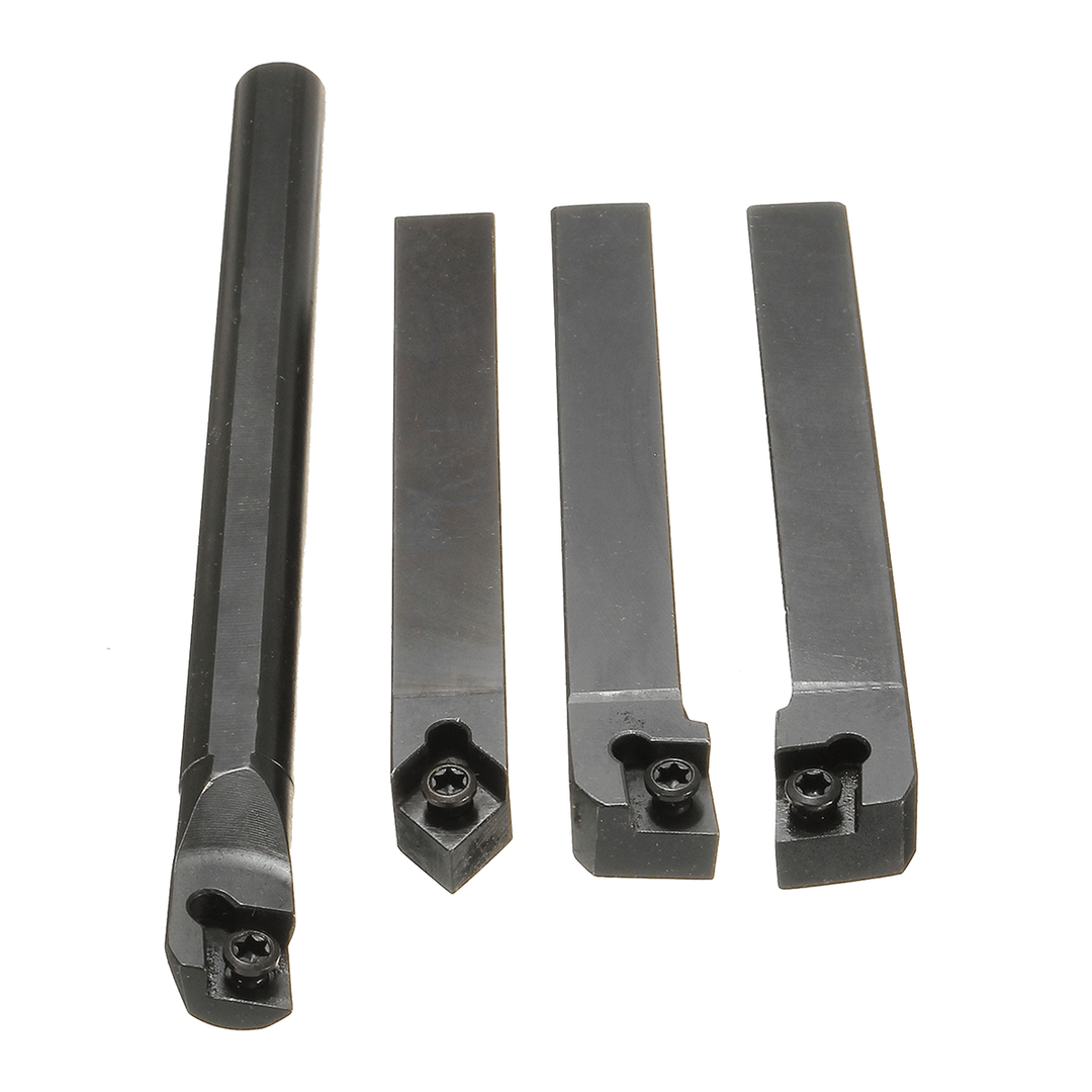 4Pcs 12Mm Shank External Turning Tool with CCMT09T304 Carbide Inserts CNC Machine Tools Turning