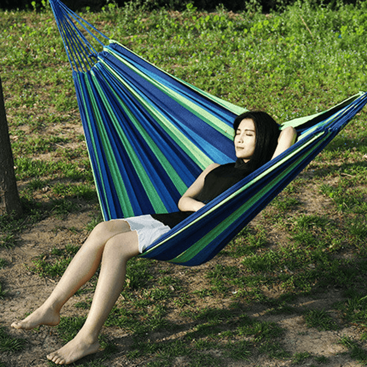 Portable Canvas Hammock Outdoor Garden Camping Travel Swing Hanging Bed