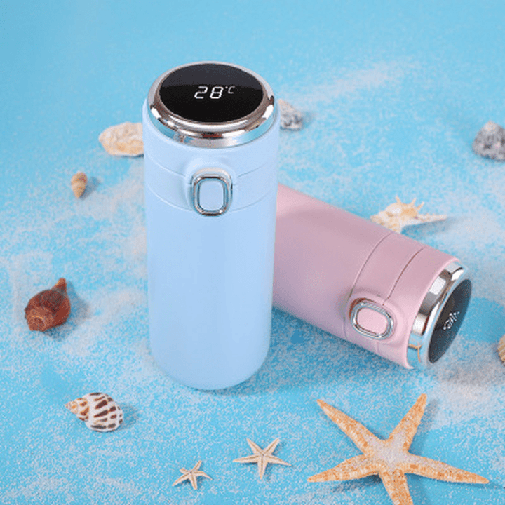 420Ml Smart Thermos Bottle for Water Touch Temperature Display Vacuum Flask Coffee Mug Water Bottle for Woman Student