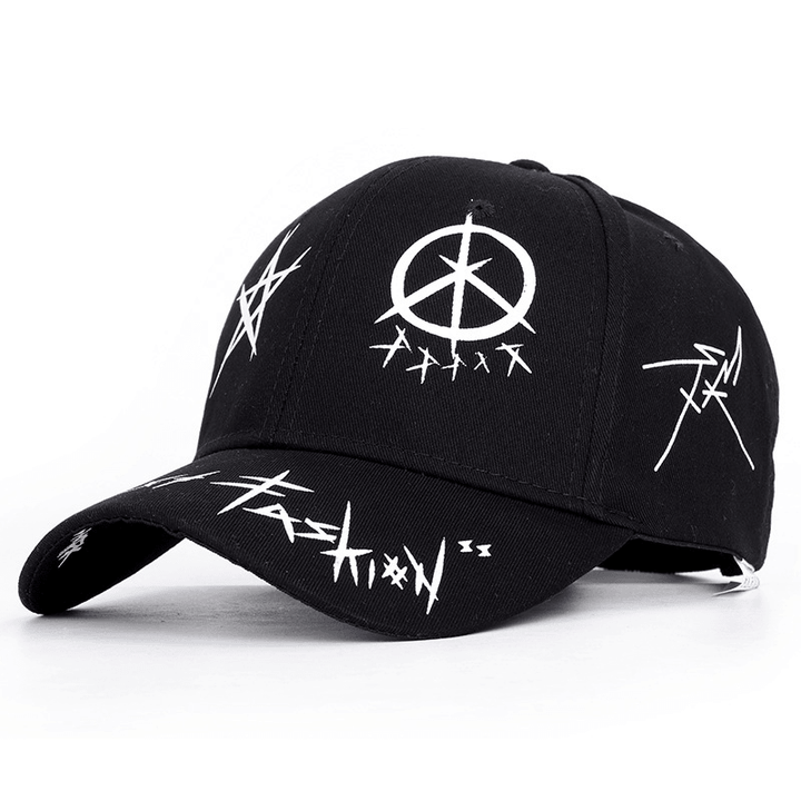 Graffiti Black and White Color Matching Cap Hip Hop Baseball Cap