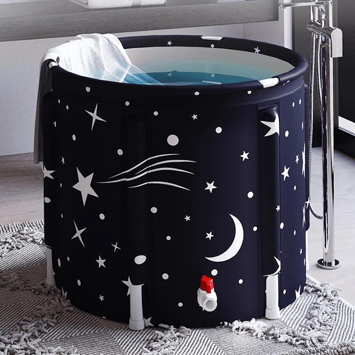 Portable Bathtub Foldable Free Standing Soaking Bath Tub Eco-Friendly Bathtub Bathroom Spa Tub with 10 Bath Bags