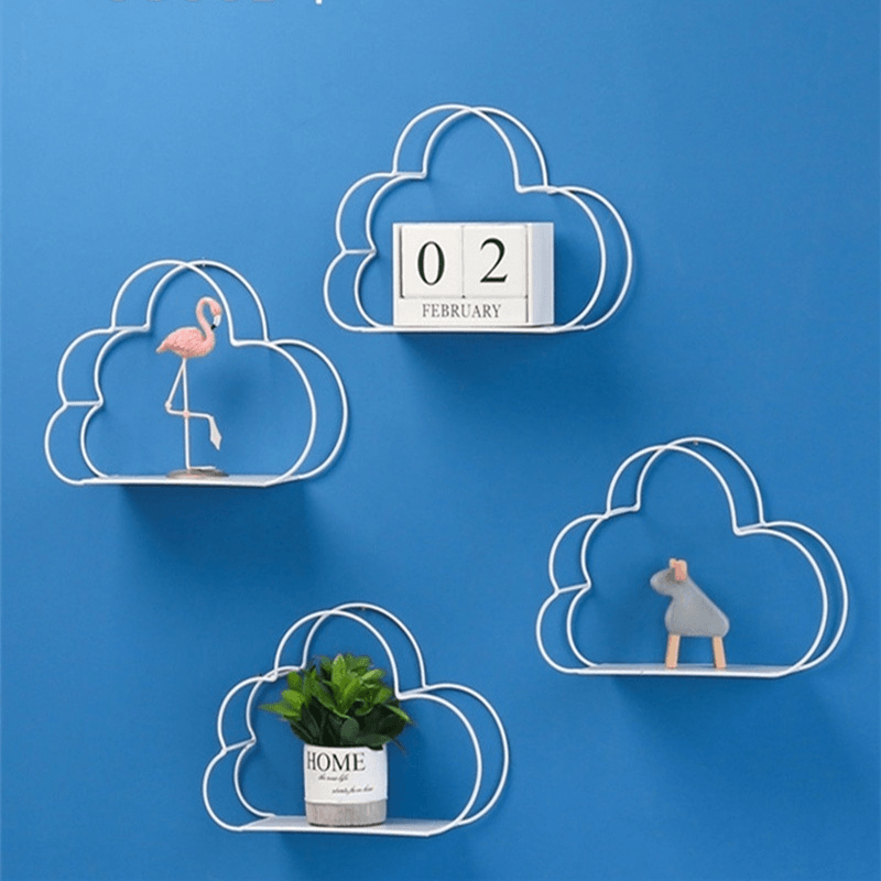 Multi-Function Storage Rack Wall Hanging Rack Cloud Shaped Floating Shelf Rack