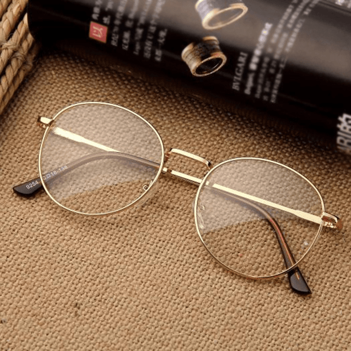 Mens Women Lightweight round Frame Fake Glasses