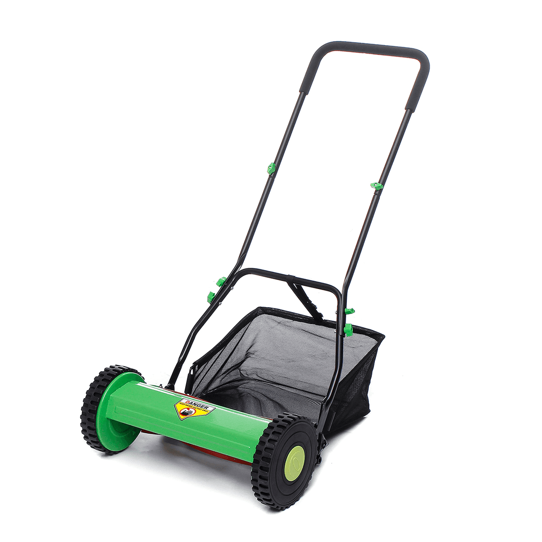 25L Compact Hand Push Lawn Mower Courtyard Home Reel Mower No Power Lawnmower