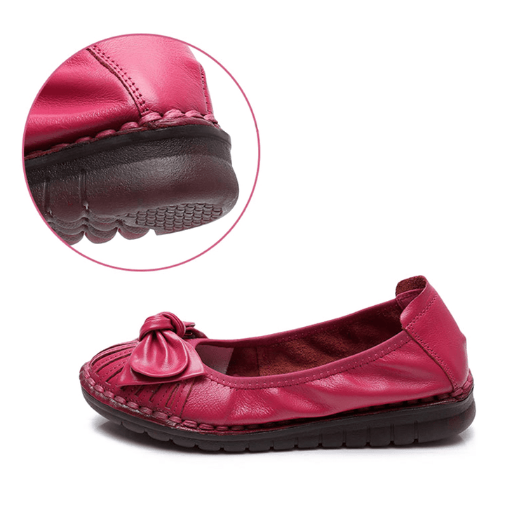 Women Bowknot Decor Comfy Non Slip Casual Loafers