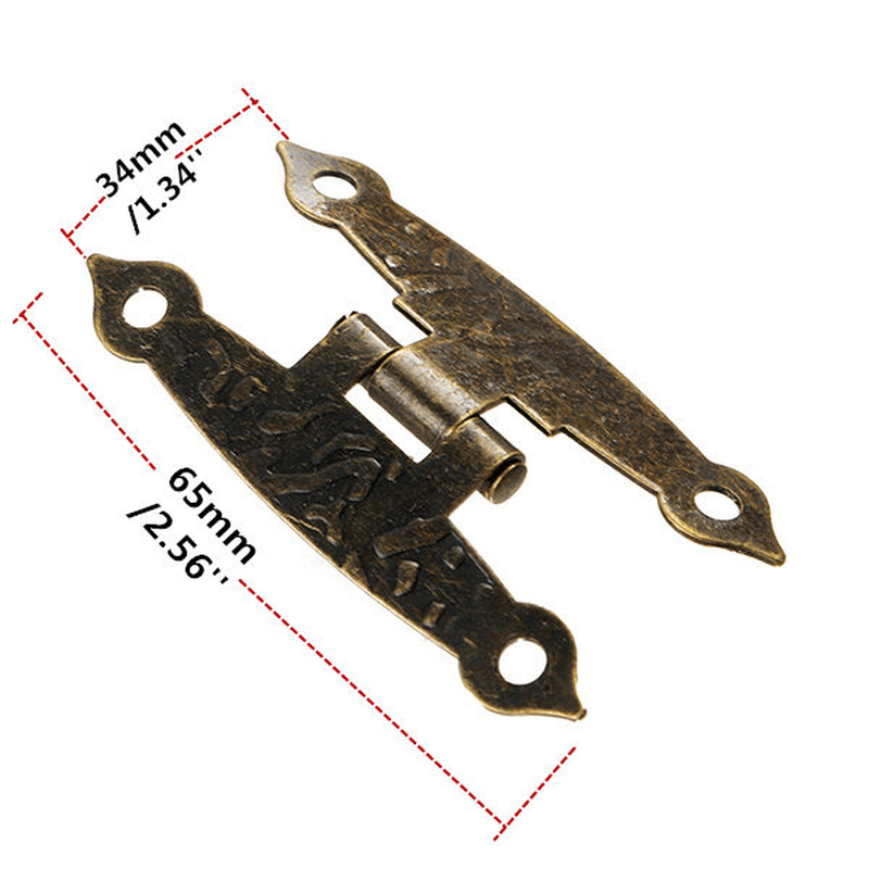 4 Pcs H-Type Hinge Metal Hinge Antique Wooden Box Hinge