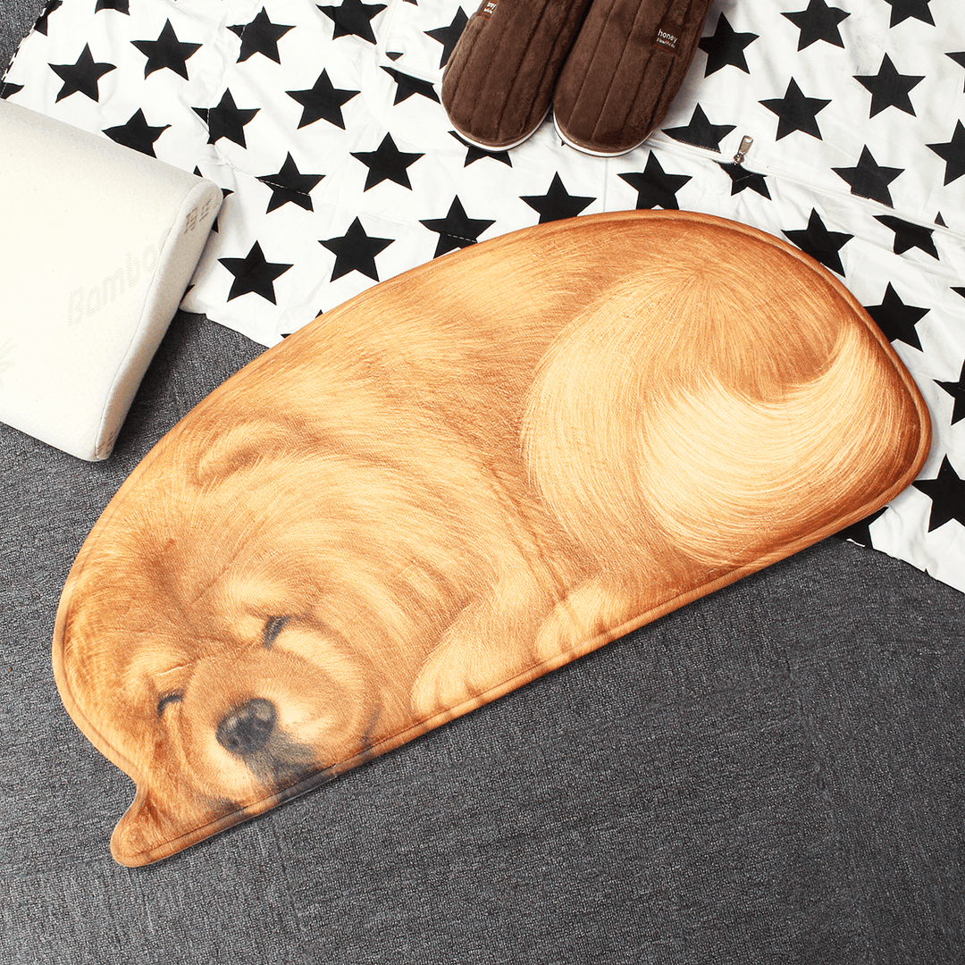 3D Cute Dog Pattern Doormat Indoor Print Door Mat Suedel Floor Rugs