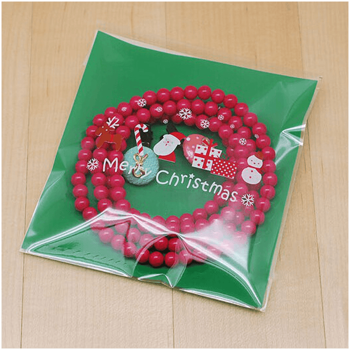 100Pcs Christmas Biscuit Candy Gift Cookie Sweet Present Bag