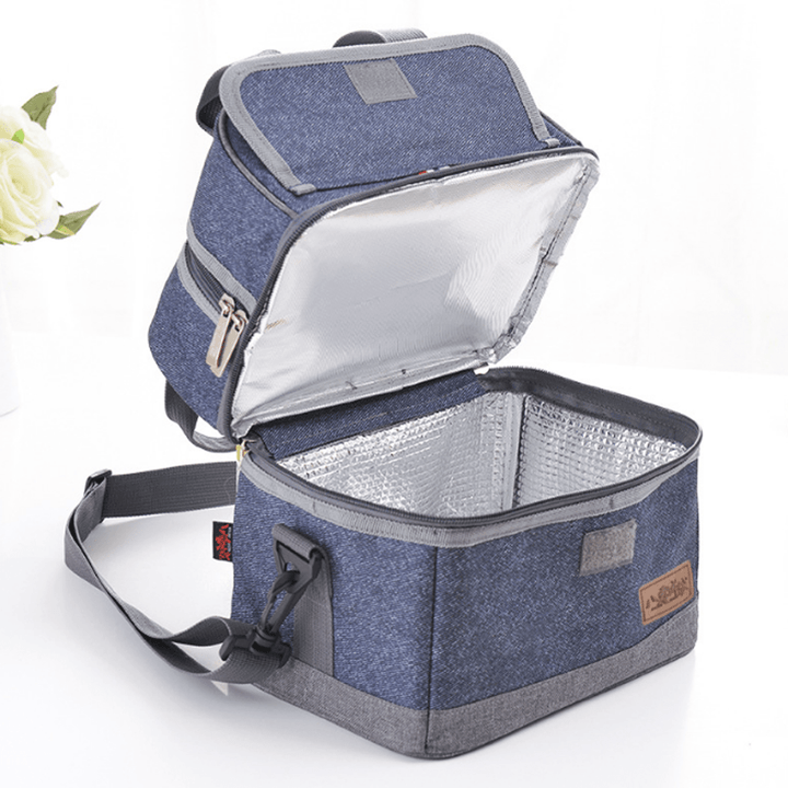 600D Oxford Picnic Bag Portable Insulated Thermal Cooler Lunch Box Bag Storage Bag